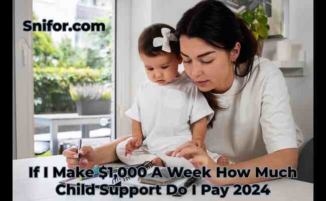 If I Make $1,000 A Week How Much Child Support Do I Pay 2024